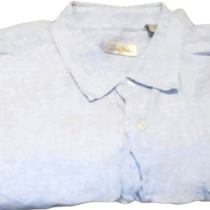 Peter millar XL Light Blue Short Sleeve Button Dow
